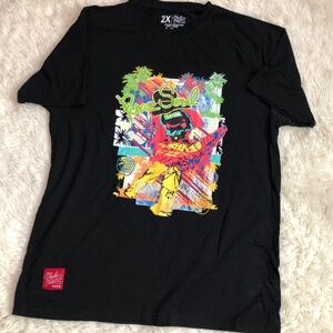 Bleeker & Mercer Black Graphic Graffiti T-shirt 2X